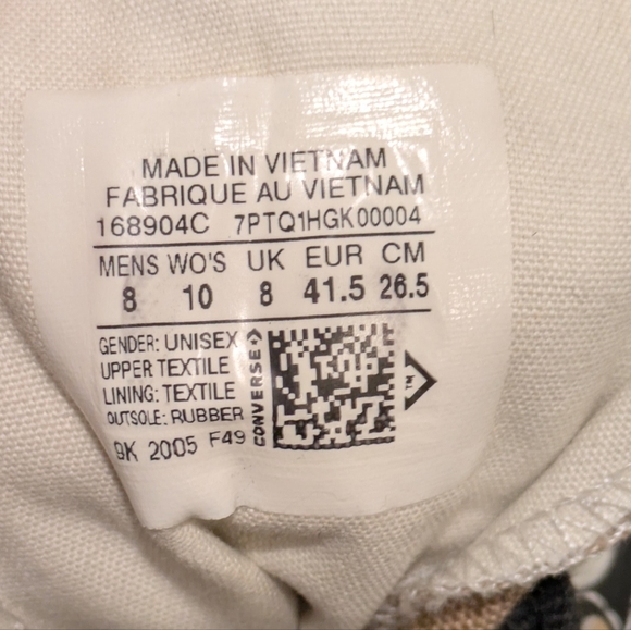 Converse Chuck 70 Unisex Men's 8 High 'Hacked Archive' Sneakers in Nomad Khaki - Picture 12 of 12